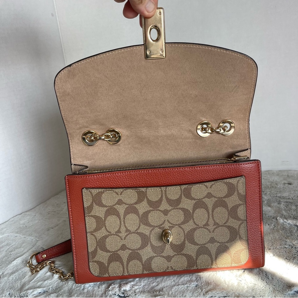Coach LANE SHOULDER BAG IN COLORBLOCK SIGNATURE CANVAS - Picture 11 of 16